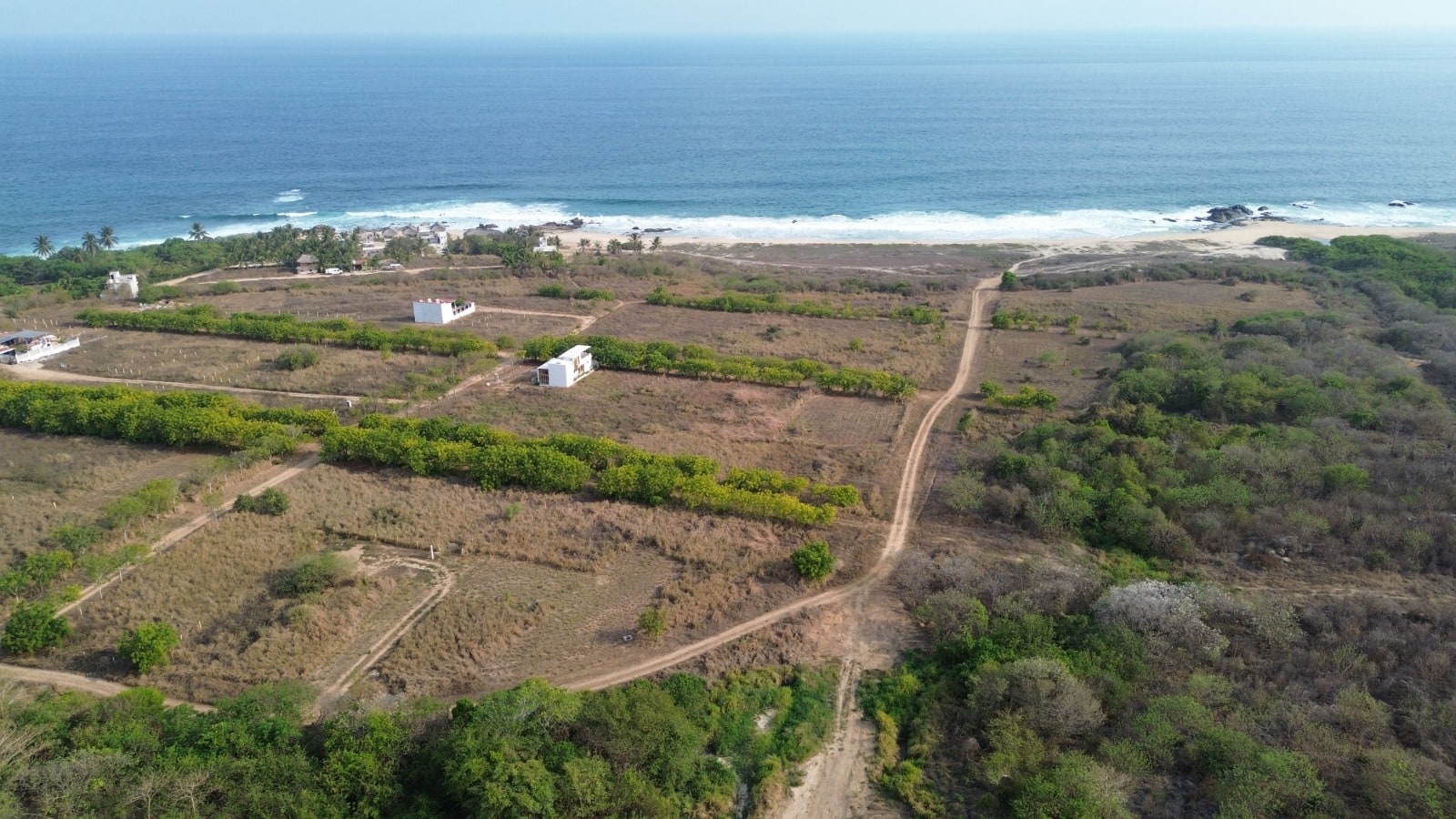 El trazo de calles y lotes desde el aire