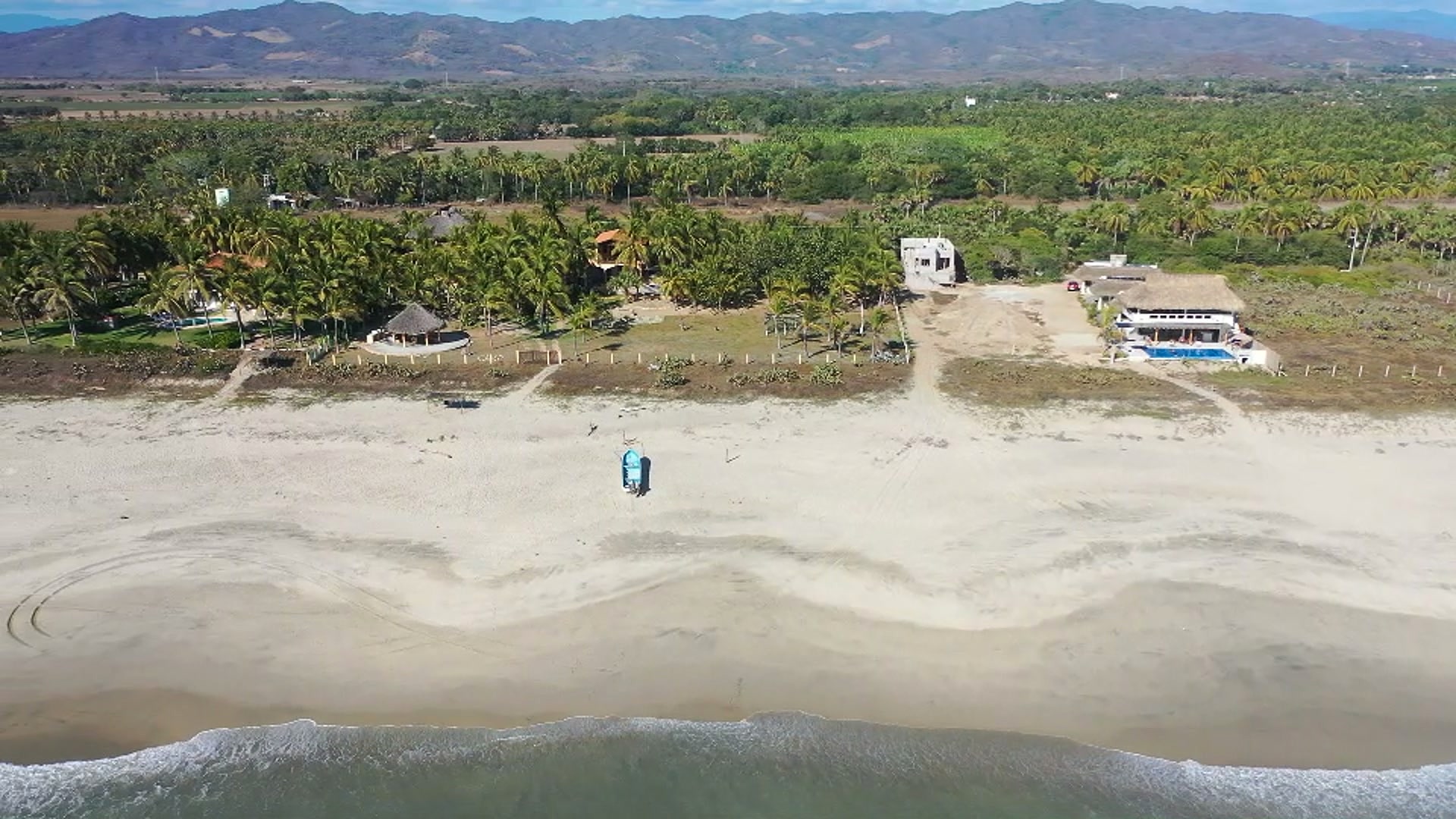 La playa de El Tomatal desde el aire